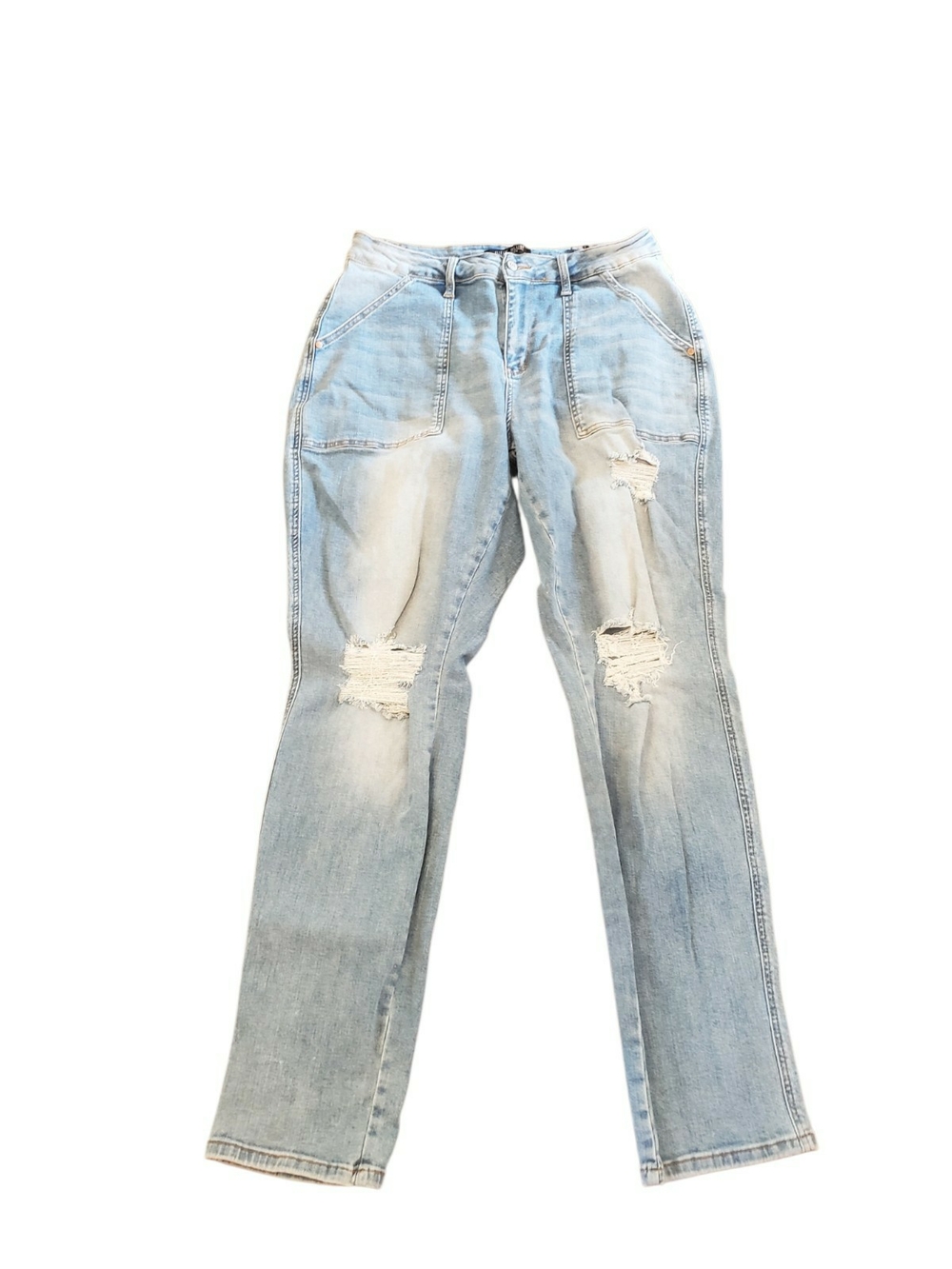 Judy Blue Light Blue Distressed Skinny Jeans